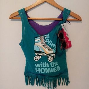 Homemade lil.girl stretch beach bag w\NWT sunglass